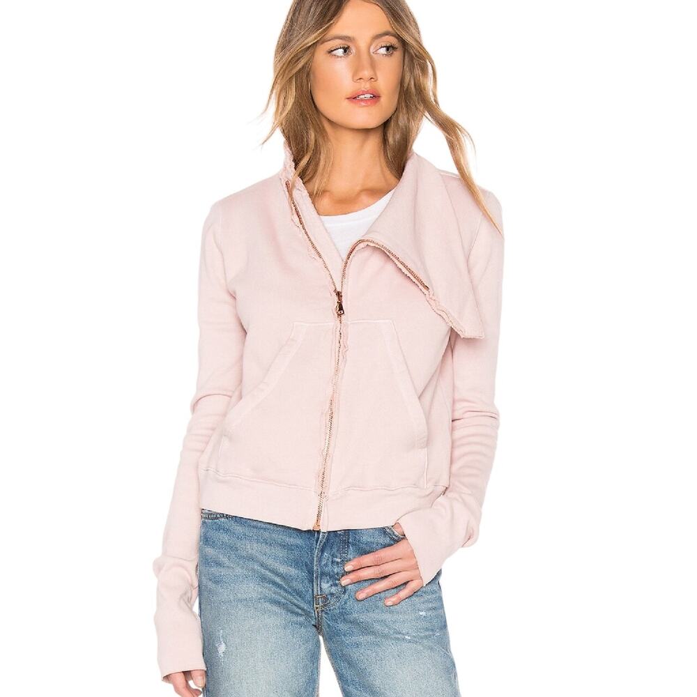 Frank & Eileen Tee Lab Side Zip Jacket Fleece Dirty Ballerina Pink Size Small‎